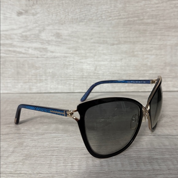 Tom Ford Celia Oversized Sunglasses Black Gradient TF 322 Cat Eye Plastic - Picture 10 of 12